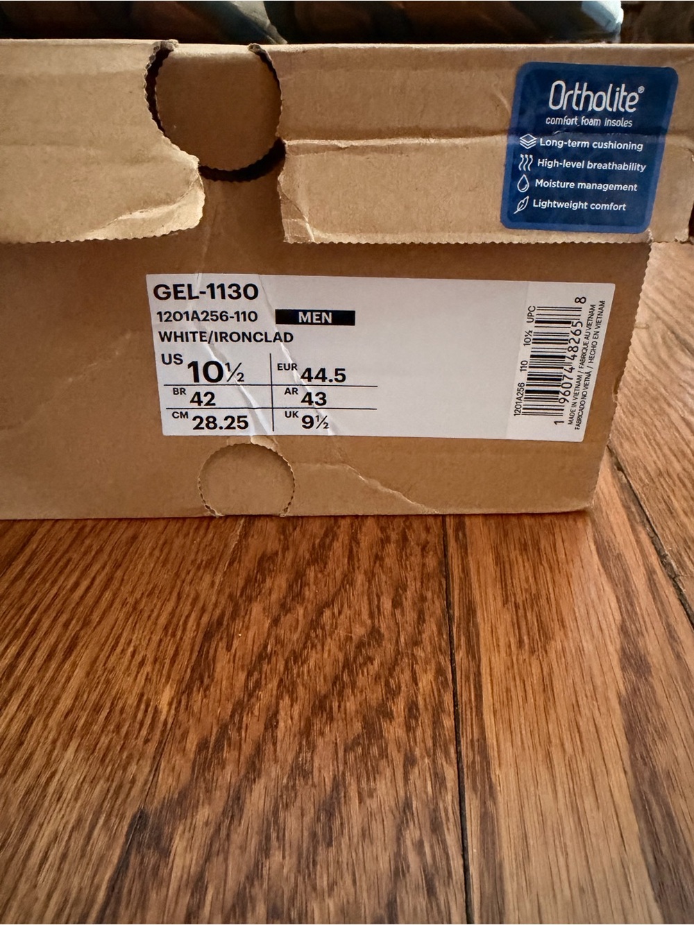 ASICS Gel 1130 “White Ironclad” Sz 10.5 Men’s - Picture 6 of 7